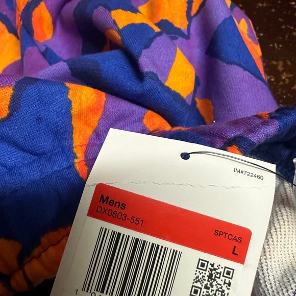 Nike Mens Club Fleece Allover Print French Terry Athletic Shorts Size M L - Picture 3 of 4